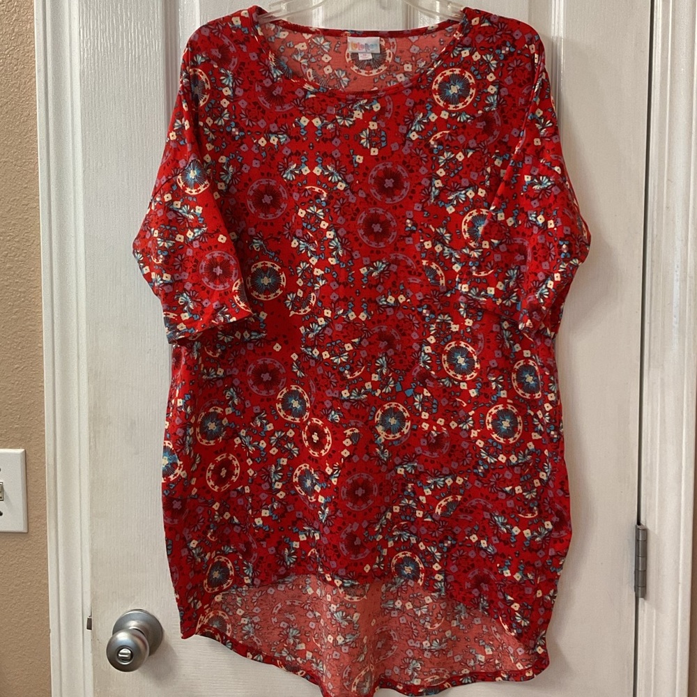 Red Hi-Lo Irma Top